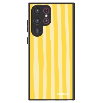 Picasee ULTIMATE CASE PowerShare pro Samsung Galaxy S22 Ultra 5G - Lines lemon