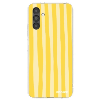 Picasee silikonowe przeźroczyste etui na Samsung Galaxy A04s A047F - Lines lemon