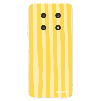 Picasee silikonowe przeźroczyste etui na Honor Magic4 Lite 5G - Lines lemon