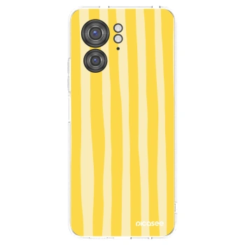 Picasee silikonowe przeźroczyste etui na Motorola Edge 40 - Lines lemon