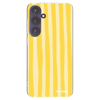 Picasee silikonowe przeźroczyste etui na Samsung Galaxy S24+ S926B 5G - Lines lemon
