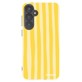 Picasee silikonowe przeźroczyste etui na Samsung Galaxy S23 FE S711B - Lines lemon