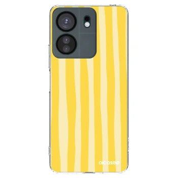 Picasee silikonowe przeźroczyste etui na Xiaomi Redmi 13C 4G - Lines lemon