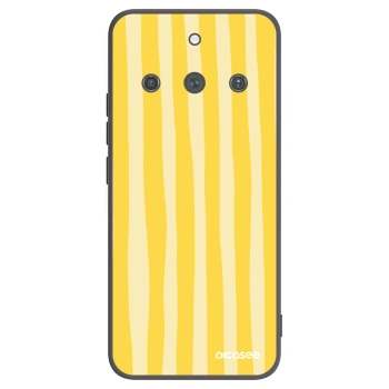 Picasee silikonowe czarne etui na Realme 11 Pro+ - Lines lemon