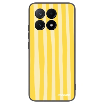 Picasee silikonowe czarne etui na Xiaomi Poco X6 Pro - Lines lemon