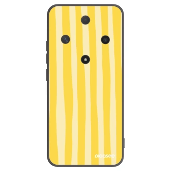 Picasee silikonowe czarne etui na Honor Magic6 Lite 5G - Lines lemon