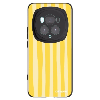 Picasee silikonowe czarne etui na Honor Magic6 Pro - Lines lemon