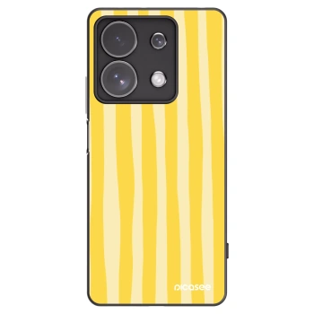 Picasee silikonowe czarne etui na Xiaomi Redmi Note 13 Pro 4G - Lines lemon