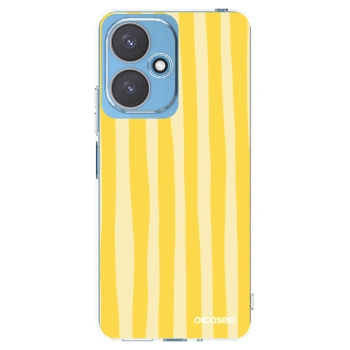 Picasee silikonowe przeźroczyste etui na Xiaomi Redmi 13C 5G - Lines lemon