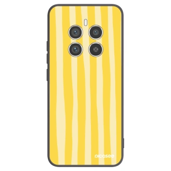 Picasee silikonowe czarne etui na Realme 12 Pro 5G - Lines lemon