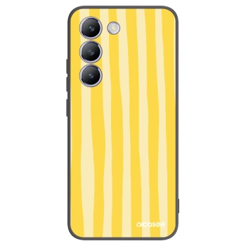 Picasee silikonowe czarne etui na Vivo V40 SE 5G - Lines lemon