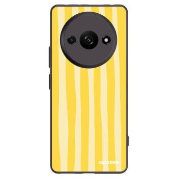 Picasee silikonowe czarne etui na Xiaomi Redmi A3 - Lines lemon