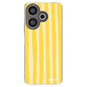 Picasee silikonowe przeźroczyste etui na Xiaomi Redmi 13 4G - Lines lemon