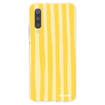 Picasee silikonowe przeźroczyste etui na Xiaomi Mi 9 - Lines lemon