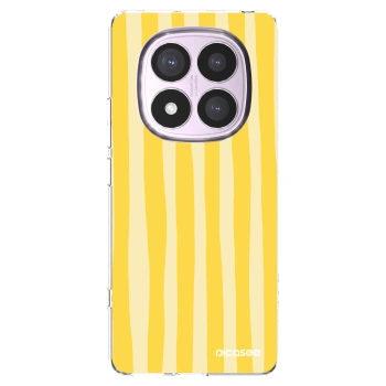 Picasee silikonowe przeźroczyste etui na Xiaomi Redmi Note 14 Pro 5G - Lines lemon