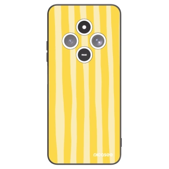 Picasee silikonowe czarne etui na Xiaomi Redmi 14C - Lines lemon