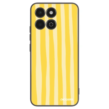 Picasee silikonowe czarne etui na Honor 200 Smart 5G - Lines lemon
