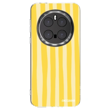 Picasee silikonowe przeźroczyste etui na Honor Magic7 Pro 5G - Lines lemon