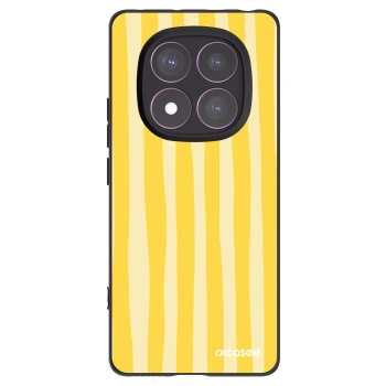 Picasee silikonowe czarne etui na Xiaomi Redmi Note 14 Pro 4G - Lines lemon