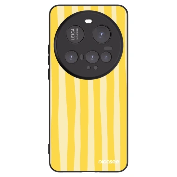 Picasee silikonowe czarne etui na Xiaomi 15 Ultra - Lines lemon