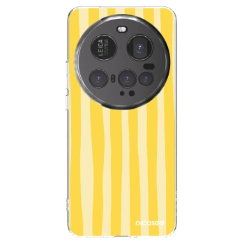 Picasee silikonowe przeźroczyste etui na Xiaomi 15 Ultra - Lines lemon