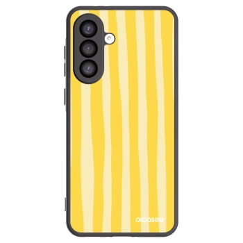 Picasee silikonowe czarne etui na Samsung Galaxy A26 5G A266B - Lines lemon