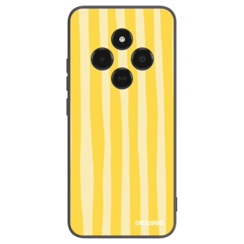 Picasee silikonowe czarne etui na Xiaomi Poco C75 - Lines lemon