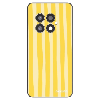 Picasee silikonowe czarne etui na OnePlus 13 5G - Lines lemon