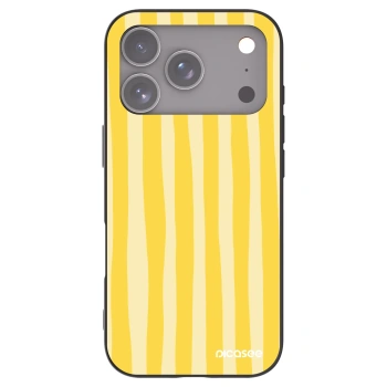Picasee silikonowe czarne etui na Apple iPhone 17 Pro - Lines lemon