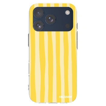 Picasee silikonowe przeźroczyste etui na Apple iPhone 17 Pro - Lines lemon