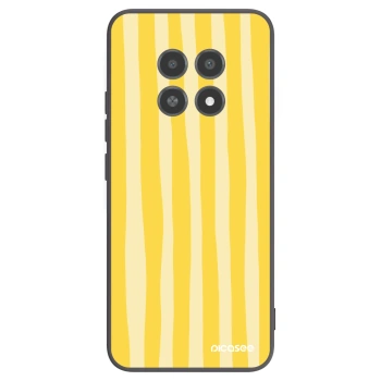 Picasee silikonowe czarne etui na Realme 12X - Lines lemon