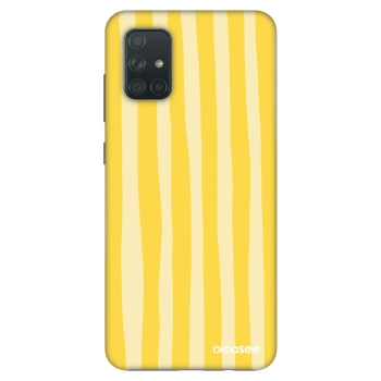 Etui na Samsung Galaxy A71 A715F - Lines lemon