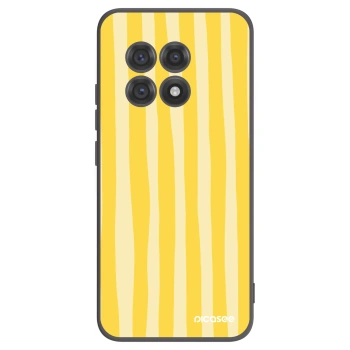 Picasee silikonowe czarne etui na OnePlus 13R 5G - Lines lemon