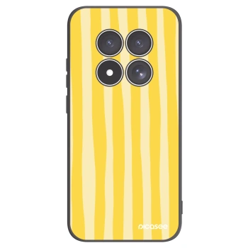 Picasee silikonowe czarne etui na Xiaomi Redmi Note 15 Pro 4G - Lines lemon