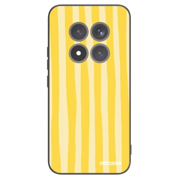 Picasee silikonowe czarne etui na Xiaomi Redmi Note 15 Pro+ - Lines lemon
