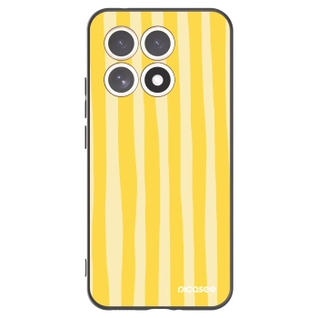 Picasee silikonowe czarne etui na Xiaomi 15T - Lines lemon