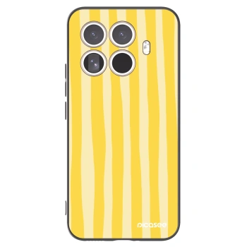 Picasee silikonowe czarne etui na Xiaomi 15T Pro - Lines lemon