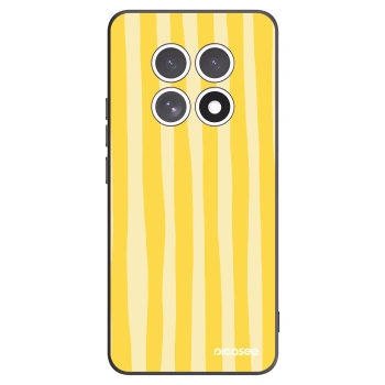 Picasee silikonowe czarne etui na Xiaomi Redmi Note 15 4G - Lines lemon