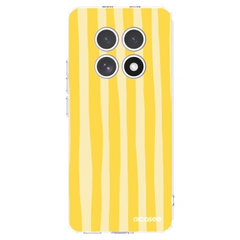 Picasee silikonowe przeźroczyste etui na Xiaomi Redmi Note 15 4G - Lines lemon