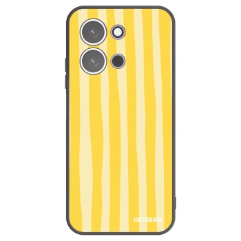 Picasee silikonowe czarne etui na Xiaomi Redmi 15C 5G - Lines lemon