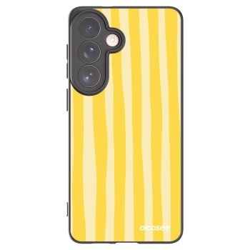 Picasee silikonowe czarne etui na Samsung Galaxy S26+ - Lines lemon