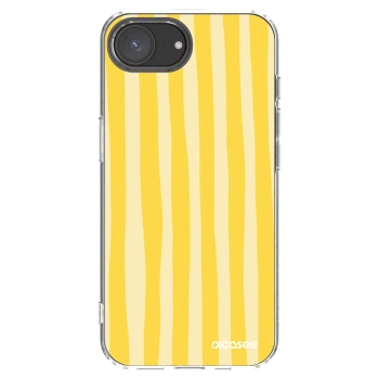 Picasee silikonowe przeźroczyste etui na Apple iPhone 17e - Lines lemon