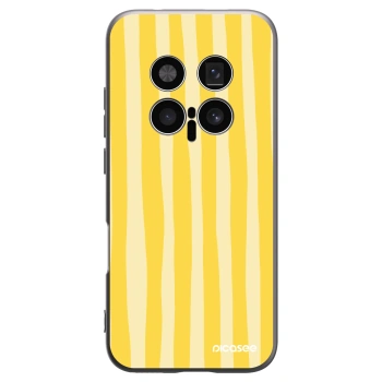 Picasee silikonowe czarne etui na Honor Magic8 Pro 5G - Lines lemon