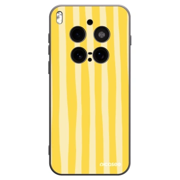 Picasee silikonowe czarne etui na Vivo X300 Pro - Lines lemon