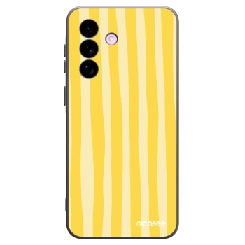 Picasee silikonowe czarne etui na Samsung Galaxy A57 5G - Lines lemon