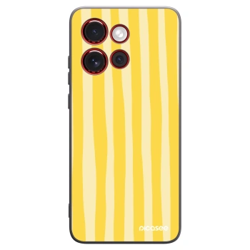 Picasee silikonowe czarne etui na Motorola Edge 60 Neo 5G - Lines lemon