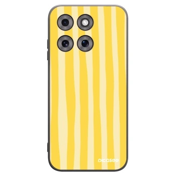 Picasee silikonowe czarne etui na Motorola Moto G77 - Lines lemon