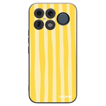 Picasee silikonowe czarne etui na Xiaomi Poco F8 Ultra - Lines lemon