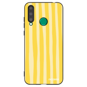 Picasee silikonowe czarne etui na Honor 20 Lite - Lines lemon