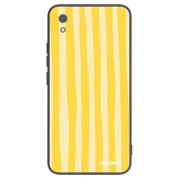 Picasee silikonowe czarne etui na Xiaomi Redmi 7A - Lines lemon